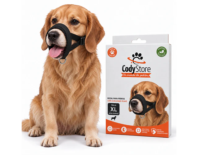 Bozal Para Perro De Neopreno Acolchado Adiestramiento Canino