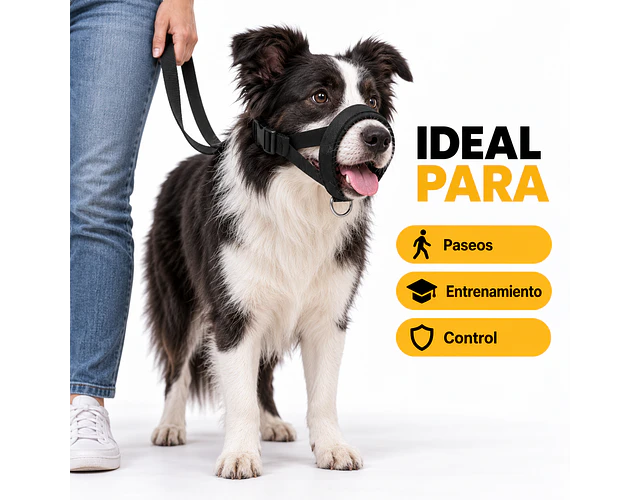 Bozal Para Perro De Neopreno Acolchado Adiestramiento Canino