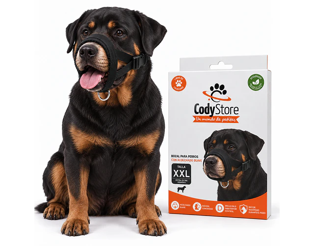 Bozal Para Perro De Neopreno Acolchado Adiestramiento Canino