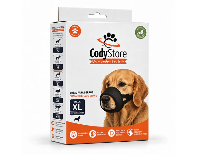 Bozal Para Perro De Neopreno Acolchado Adiestramiento Canino
