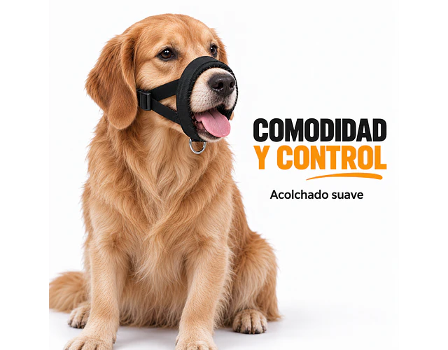 Bozal Para Perro De Neopreno Acolchado Adiestramiento Canino