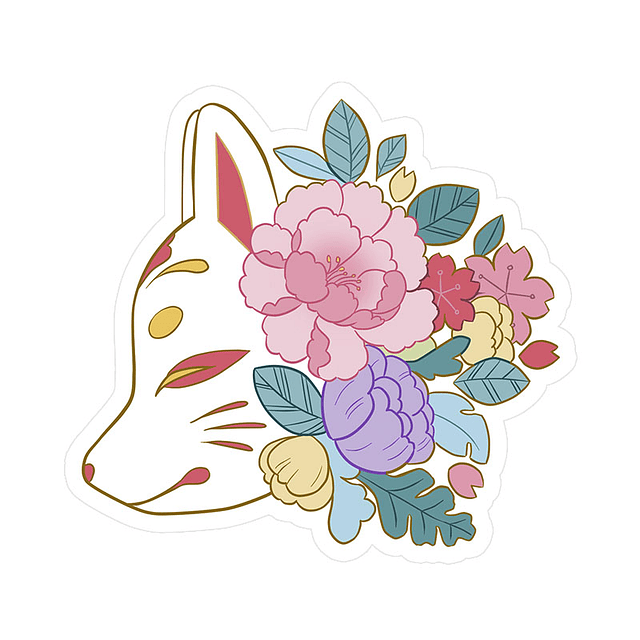 Sticker kitsune