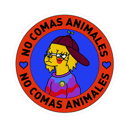Sticker No comas animales