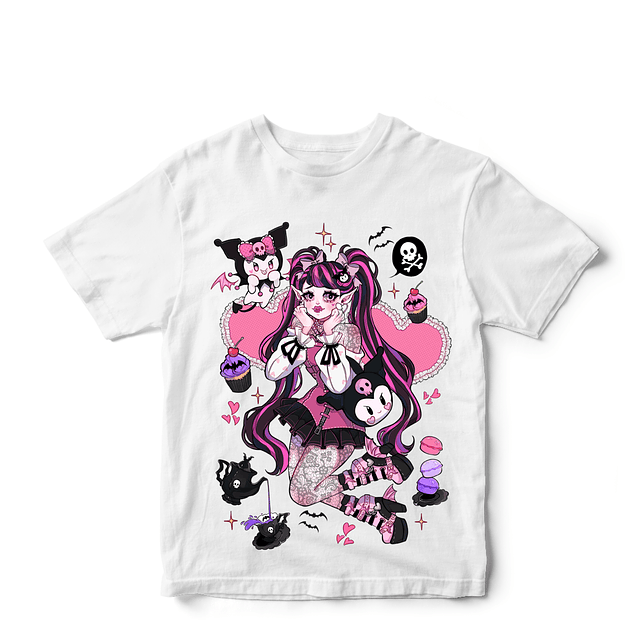 POLERA DRACULAURA X KUROMI TEA PARTY