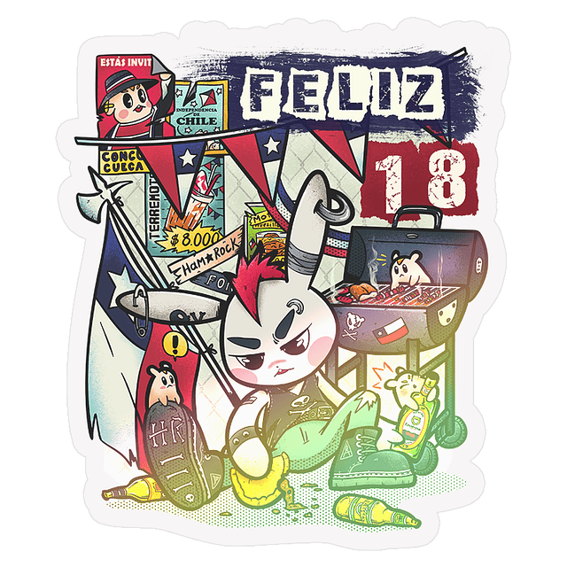 Sticker feliz 18