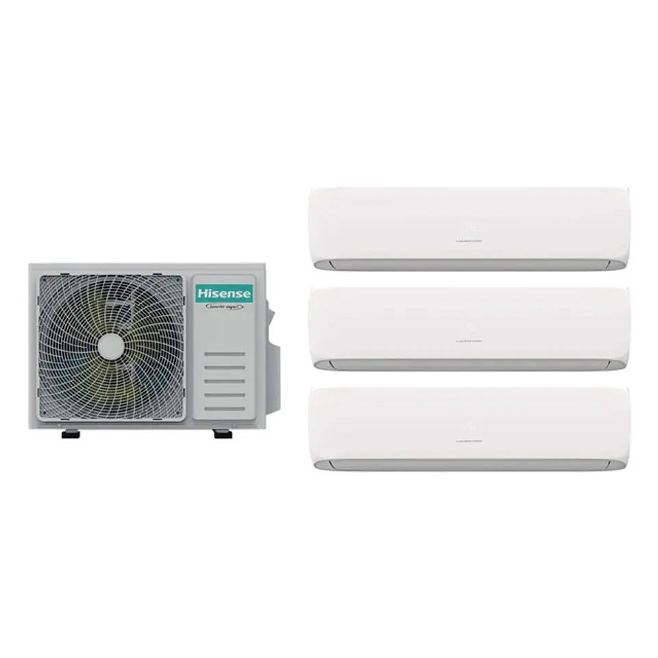 Aire Acondicionado Multisplit Hisense Inverter 2x9.000 + 18.000 BTU (UE 24.000 BTU) 1