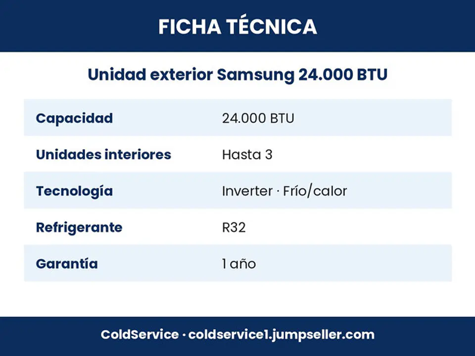 Unidad Exterior Multisplit Samsung Inverter 24.000 BTU (hasta 3 unidades interiores) 4