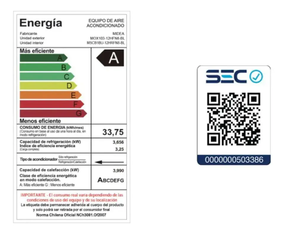 Aire Acondicionado Split Inverter Midea AI Ecomaster 12.000 BTU WiFi con Instalación Incluida 7