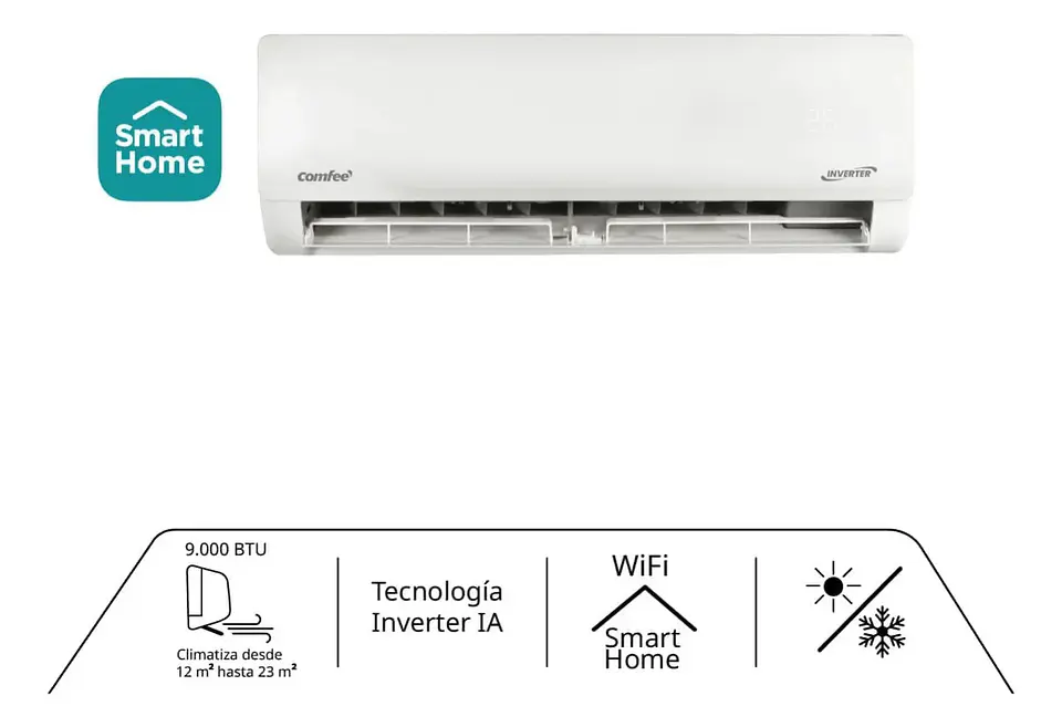 Aire Acondicionado Split Inverter Comfee 12.000 BTU WiFi con Instalación Incluida 2