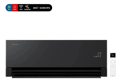 Aire Acondicionado Samsung WindFree Pro Black 24.000 BTU Inverter WiFi con Instalación Incluida