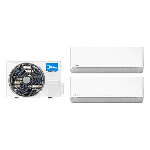 Aire Acondicionado Multisplit Midea Inverter 12.000 + 18.000 BTU (UE 27.000 BTU) con Instalación Incluida