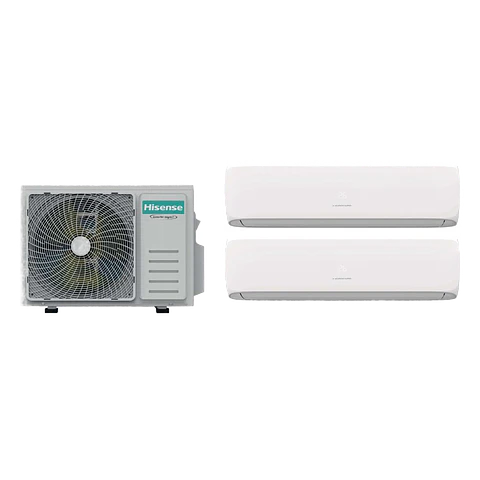 Aire Acondicionado Multisplit Hisense Inverter 9.000 + 12.000 BTU (UE 18.000 BTU) con Instalación Incluida