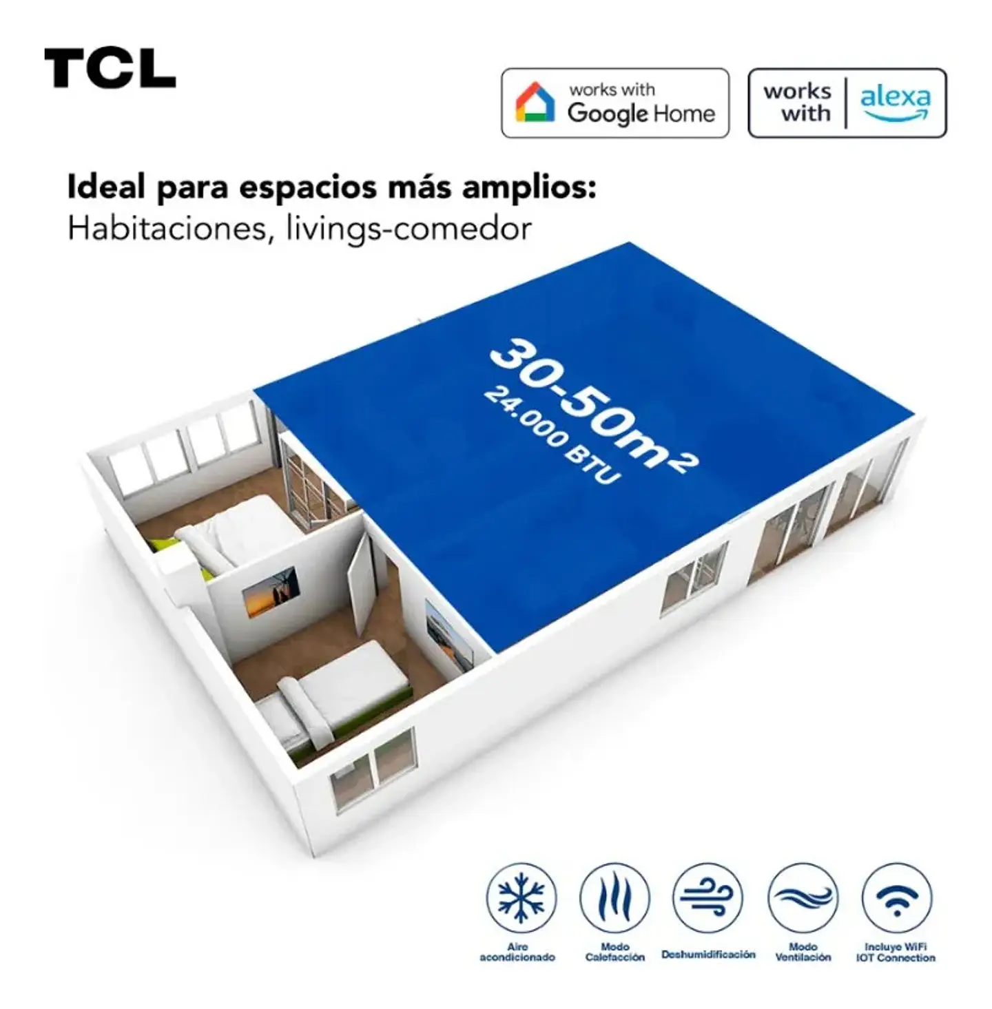Aire Acondicionado Split Inverter TCL FreshIN 12.000 BTU WiFi 3
