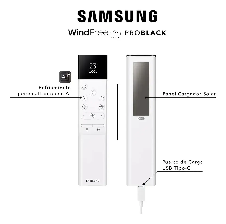 Aire Acondicionado Samsung WindFree Pro Black 24.000 BTU Inverter WiFi 3