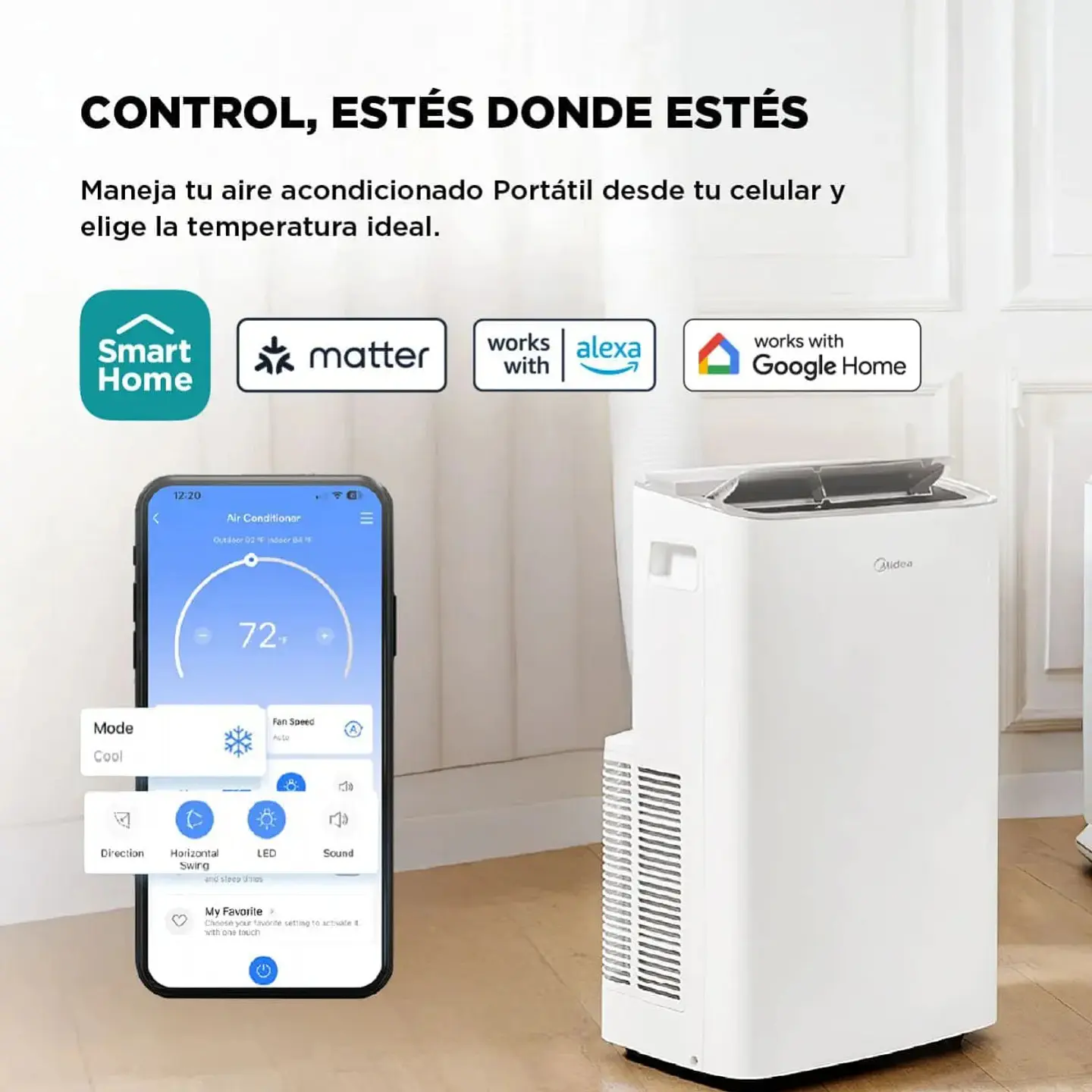 Aire Acondicionado Portátil Midea 12.000 BTU Frío/Calor 5