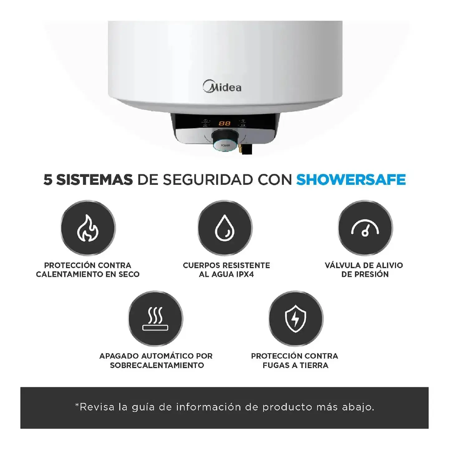 Termo Eléctrico Midea 150 Litros WiFi 2