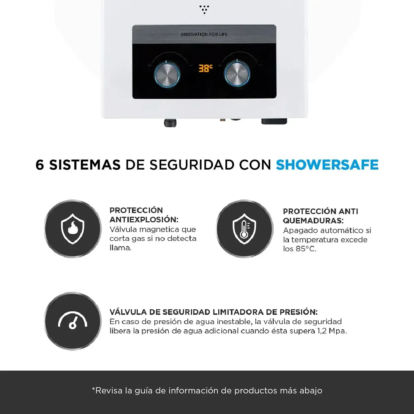 Calefont Midea 10 Litros Tiro Natural Gas Licuado 2