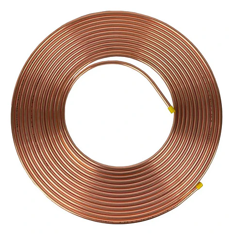 Tubo de Cobre Flexible 1/2" para Refrigeración, Rollo de 15 Metros