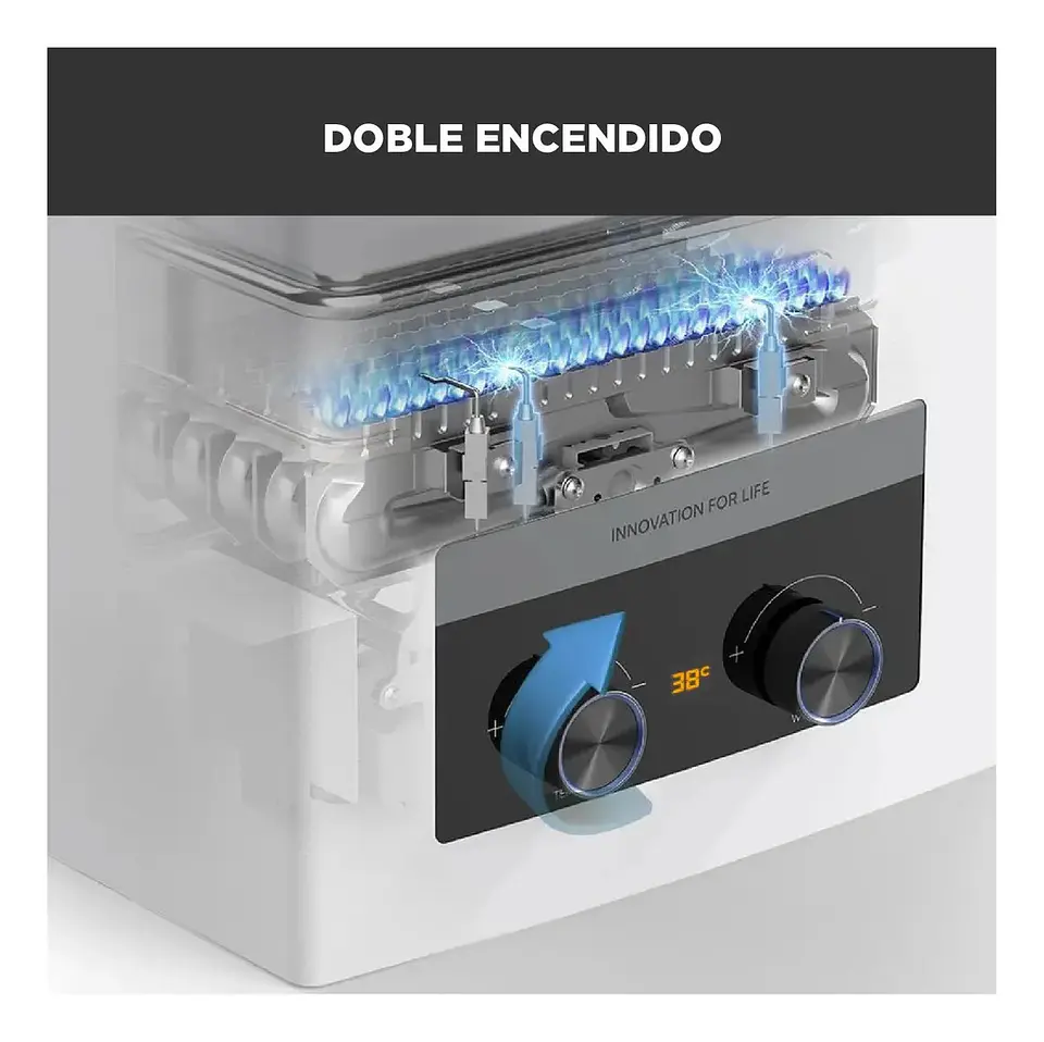 Calefont Midea 13 Litros Tiro Natural Gas Licuado 5