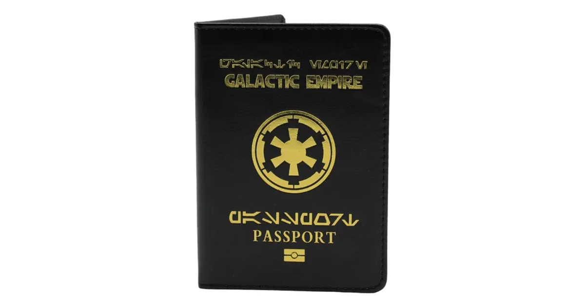 Porta Pasaporte con grabado de Star Wars Galactic Empire Jedi Order
