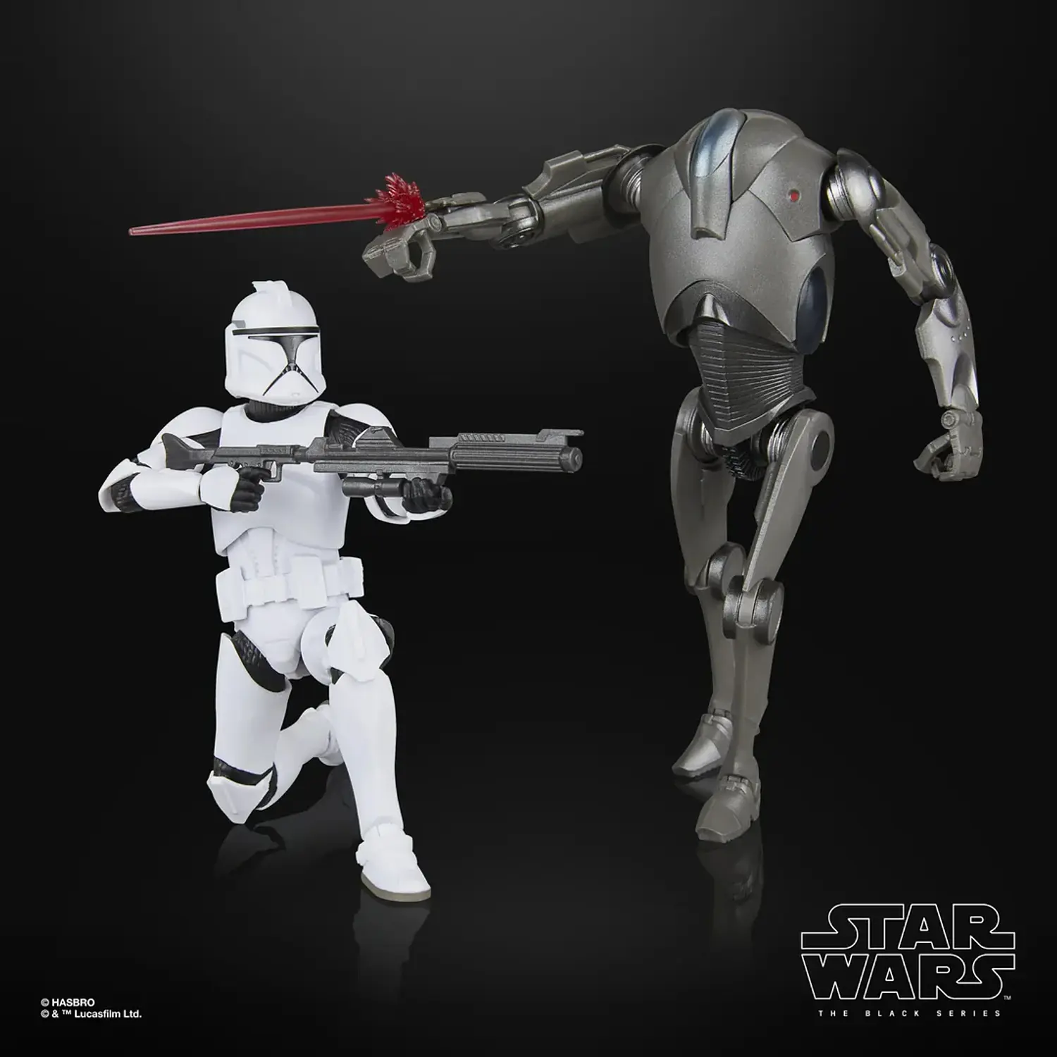 Phase I Clone Trooper & Super Battle Droid - The Black Series 6