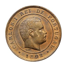 D. Carlos I - 10 Reis 1892 Bronze