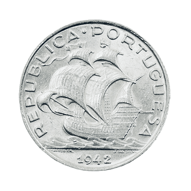 5 escudos 1942 Prata