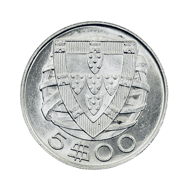 5 escudos 1943 Prata