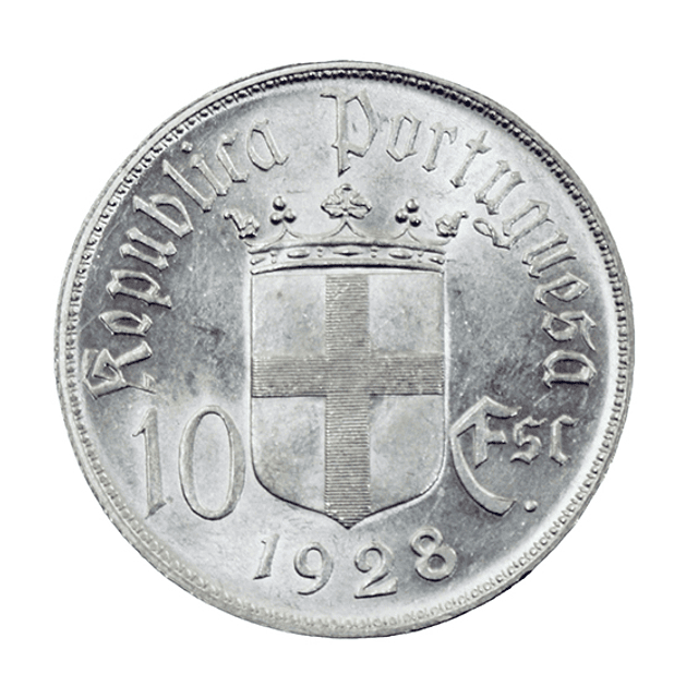 10 Escudos 1928 Prata