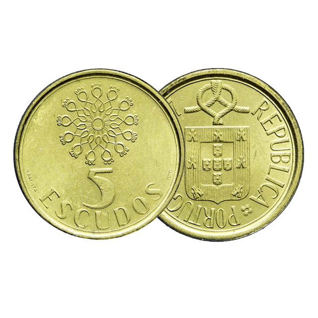 5 Escudos 1988 Latão-Níquel