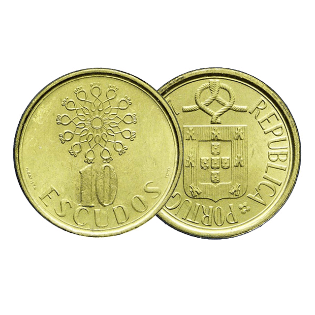 10 Escudos 1987 Latão-Níquel