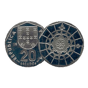 20 Escudos 1987  Cupro-Níquel