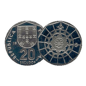 20 Escudos 2001  Cupro-Níquel