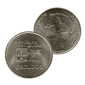 25 Escudos 1985 Cupro-Níquel