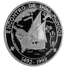 1000 Escudos Encontro de 2 Mundos 1992