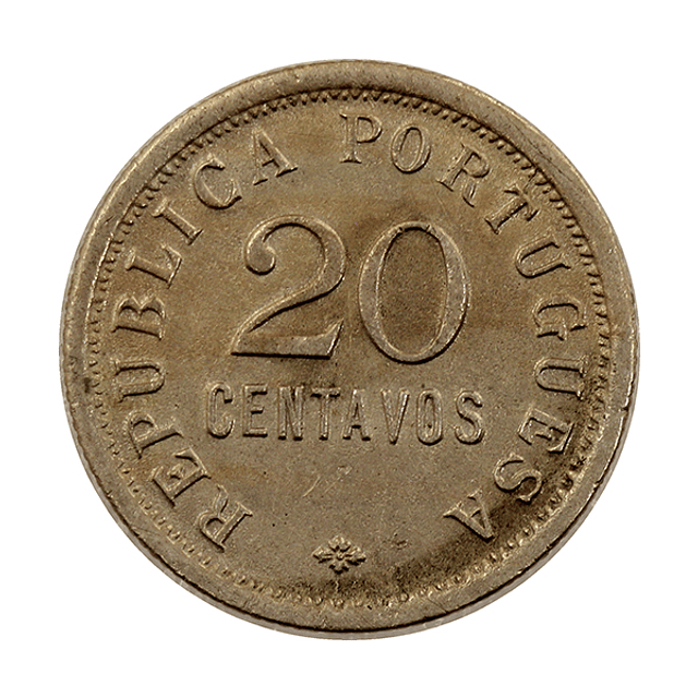 Angola - 20 Centavos 1921 Cupro-Niquel