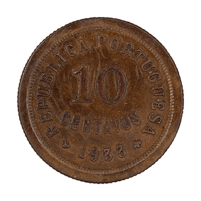 Guiné - 10 Centavos 1933 Bronze 