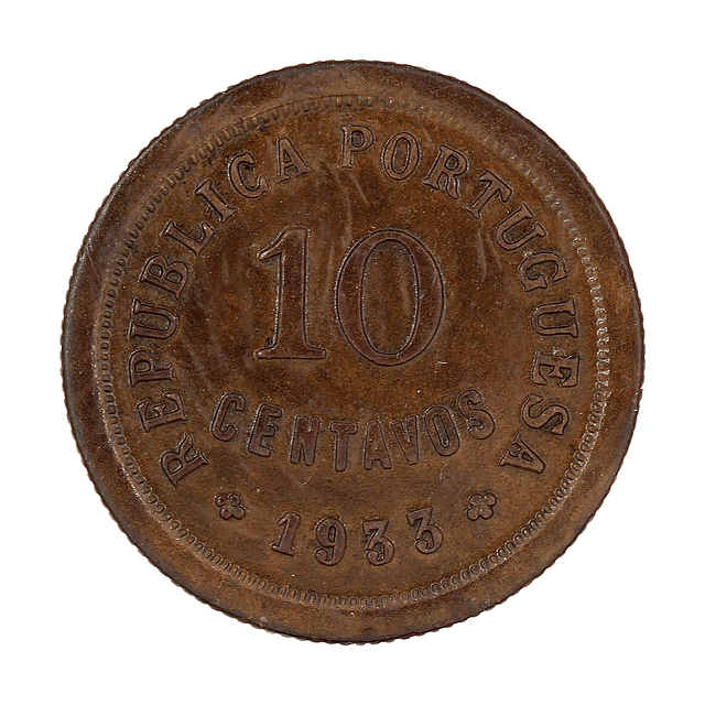 Guiné - 10 Centavos 1933 Bronze 