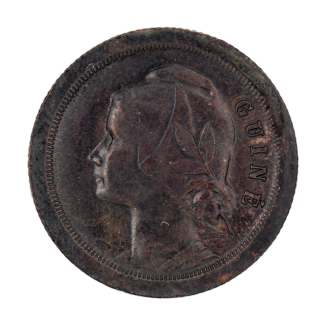 Guiné - 20 Centavos 1933 Bronze 