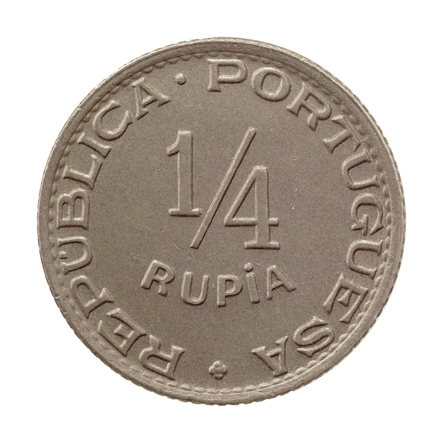 Índia - 1/4 Rupia 1947 Cupro-Níquel