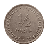 Índia - 1/2 Rupia 1947 Cupro-Níquel