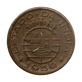 Índia - 10 Centavos 1959 Bronze