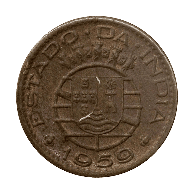 Índia - 10 Centavos 1959 Bronze