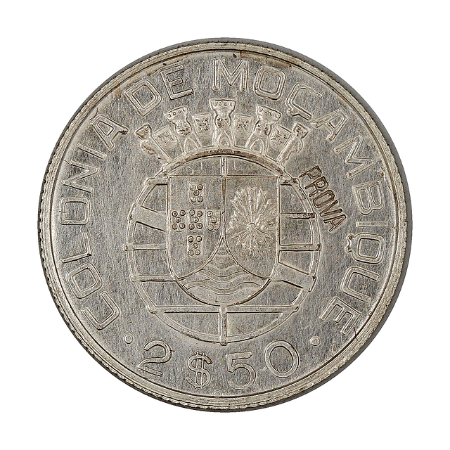 Moçambique - 2.50 Escudos 1938 "Prova" Prata