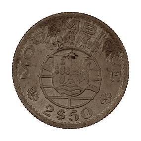 Moçambique - 2.50 Escudos 1954 Cupro-Níquel