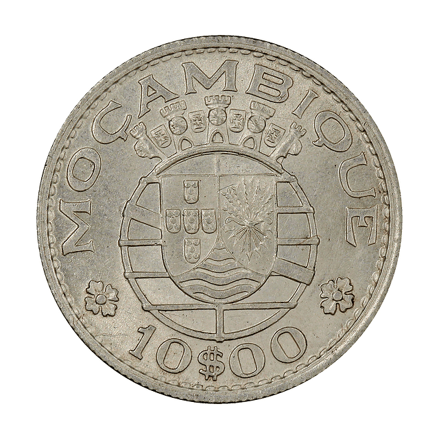 Moçambique - 10 Escudos 1955 Prata