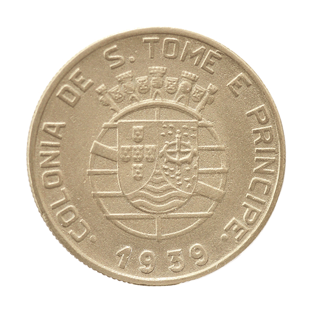 São Tome e Príncipe - 1 Escudo 1939 Cupro-Níquel