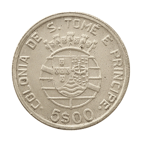 São Tome e Príncipe - 5 Escudos 1939 Prata