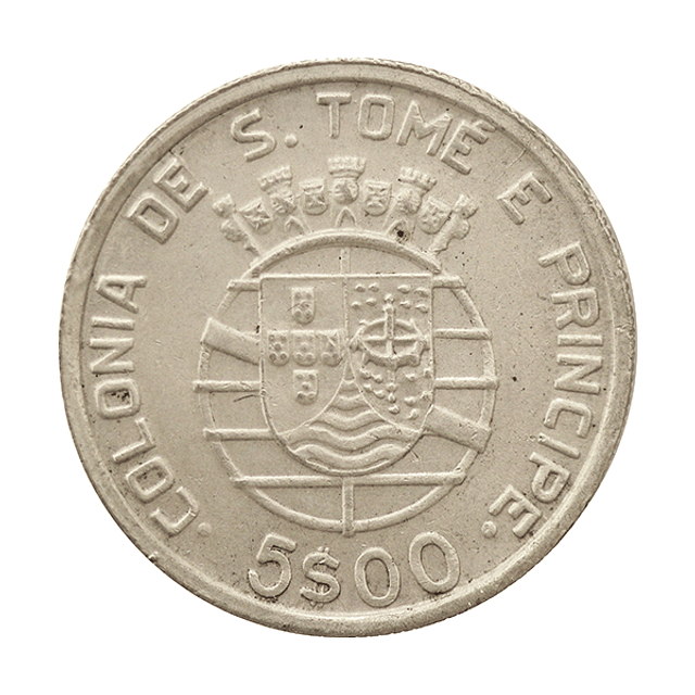 São Tome e Príncipe - 5 Escudos 1939 Prata