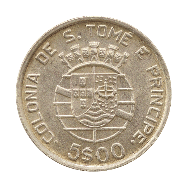 São Tome e Príncipe - 5 Escudos 1948 Prata